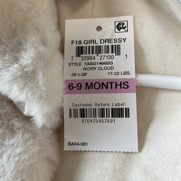 Infant Fur Coat 6-9 months - Picture 3 of 3